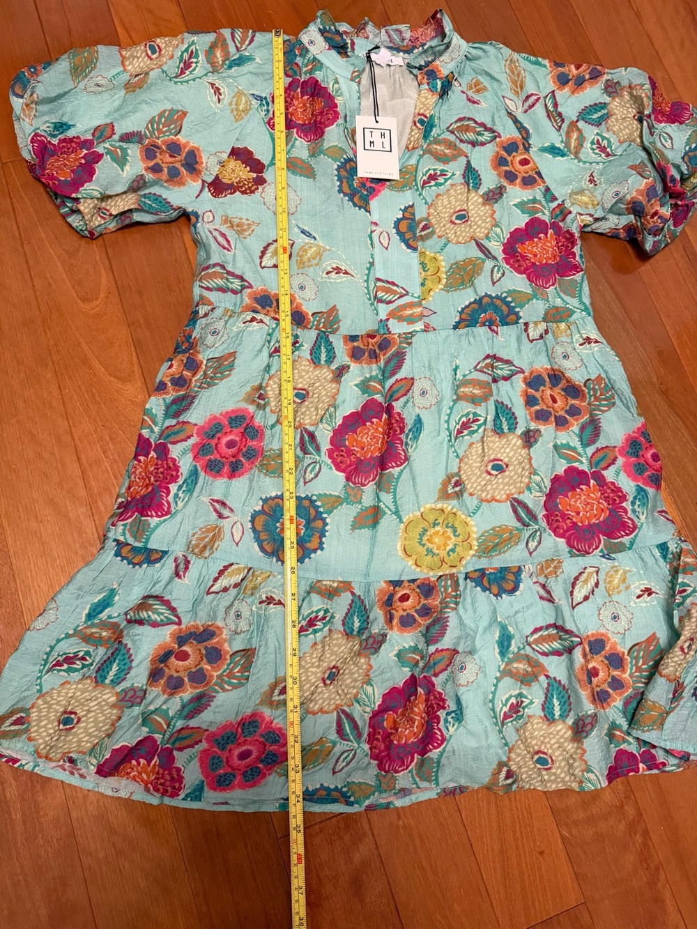 Thml - Hibiscus Puff Sleeve Floral Dress - Picture 7 of 7